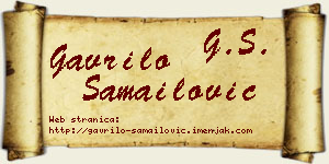 Gavrilo Samailović vizit kartica
